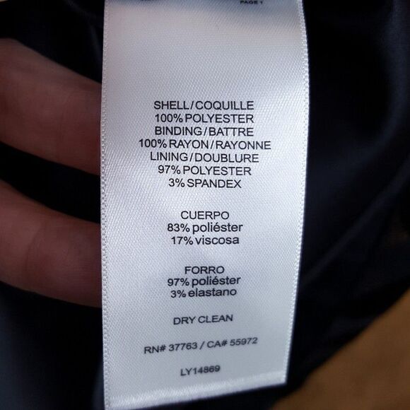 LAUNDRY SHELLI SEGAL Sheath Dress Size 4 Black Lace Overlay Empire Waist - Picture 5 of 9